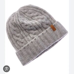 New Vince airspun cable cuffed wool blend hat